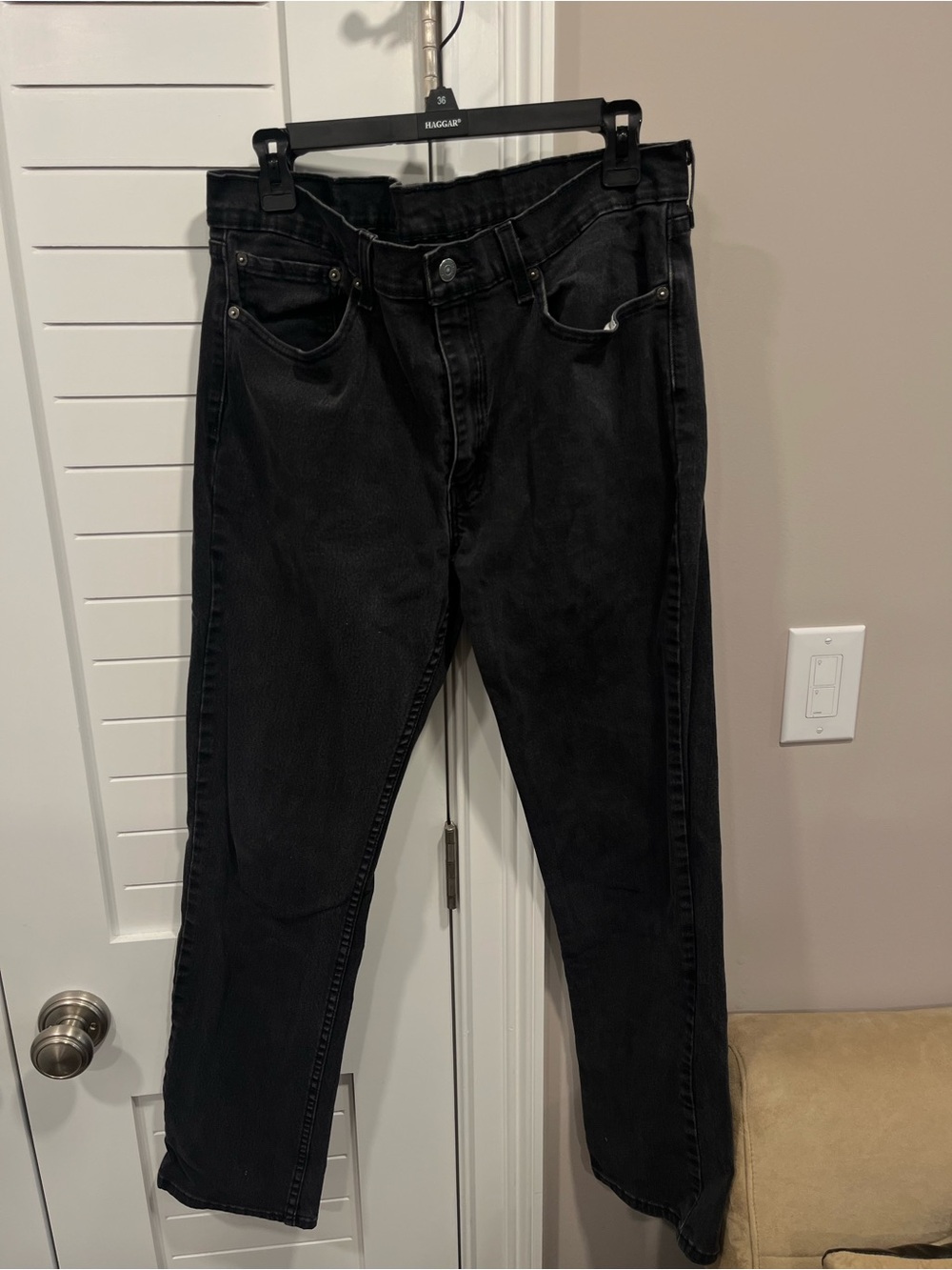 Levi's Men's Relaxed Washed Black Vintage Jeans Lightly Worn — 36x32